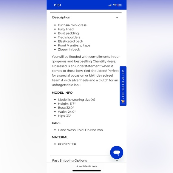 SELFIE LESLIE CHANTILLY TIED SHOULDER MINI DRESS FUCHSIA - Picture 5 of 5